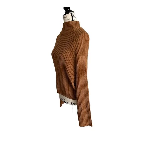 Ten Sixty Sherman Open Back Mock Neck Sweater in Tan Dale size Medium NWT - Picture 3 of 10